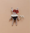 Alpaca Wool Knit Toy "Bunny Black Bodysuit"