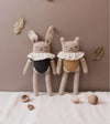 Alpaca Wool Knit Toy "Bunny Black Bodysuit"