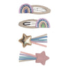 Hair clips "Over the Rainbow Clic Clacs" set of 4