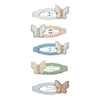 Hair clips "Pastel Butterfly Mini Clic Clacs" set of 5