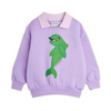 Organic Kragen-Sweatshirt "Dolphin" - purple