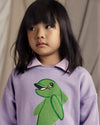 Organic Collar Sweatshirt "Dolphin" - purple