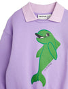 Organic Kragen-Sweatshirt "Dolphin" - purple