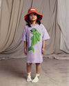 Organic T-Shirt Dress "Dolphin" - purple
