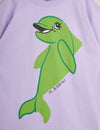 Organic T-Shirt Kleid "Dolphin" - purple