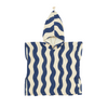 Organic Waffle Poncho "Portofino Blue Waves"