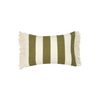 Waterproof Cushion "Portofino Pistachio Stripes" 35 x 23cm