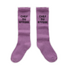 Organic Socks "Chef du Burger", purple