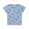 Organic Waffle T-Shirt "Skateboard", blue mood