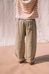 Organic Cotton Muslin Pants “Cousin Sauge”