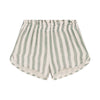Organic Cotton Muslin Shorts "Georgette Rayures Vertes"