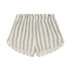 Bio Baumwoll Musselin Shorts "Georgette Rayures Vertes"