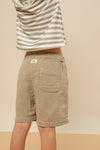 Organic Cotton Muslin Bermuda Shorts "Basile Sauge"