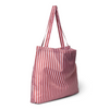 Grocery Bag "Red / Lilac Striped"