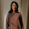 ADULT Organic Chunky Knit Sweater "Blush"