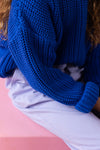 Organic Chunky Sweater "Blueberry"