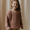 Organic Chunky Knit Sweater "Blush"