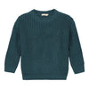 Organic Chunky Knit Sweater "Petrol"
