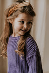 Organic Chunky Knit Sweater "Violet"
