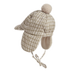 Winter Baby Hat "Checks Olive"