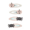 Hair clips "Pumpkin & Spider Clip Pack" set of 4