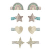 Haarspangen "Dreamer Over the Rainbow Mini Clips" 8er Set