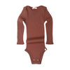 Merino Wool Bodysuit "Alaska - Gingerbread"