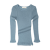Merino Wool Long Sleeve Shirt "Atlantic - Winter Sky"