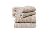 Linen Cotton Blanket "Mellow - Tawny", small 110x110cm
