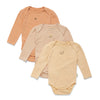 Bodysuits "Cue Peach / Moonlight / Mandarin" set of 3