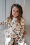 Samt Rüschenbluse "Jolly Christmas Vintage Flower Frill Blouse", 12M / 18M / 4J