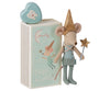Tooth Fairy Mouse in Matchbox - blue