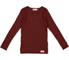 Modal Long Sleeve Shirt "Dark Ruby"