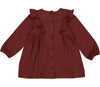 Longsleeve Baby Dress "Deas Lurex Melange Dark Ruby", 6M / 9M / 12M