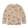 Organic Baby Longsleeve T-Shirt "Badger", nougat 6M / 12M / 18M