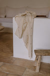Musselin Decke "Lange Doudou Le Grand Ecru Artichauts" 120 x 120cm