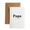 Card "Papa du bist grossartig"