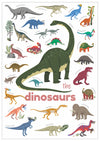 Mini Discovery Poster "Dinosaurs", en/fr