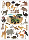 Mini Discovery Poster "Brown Savannah", en/fr