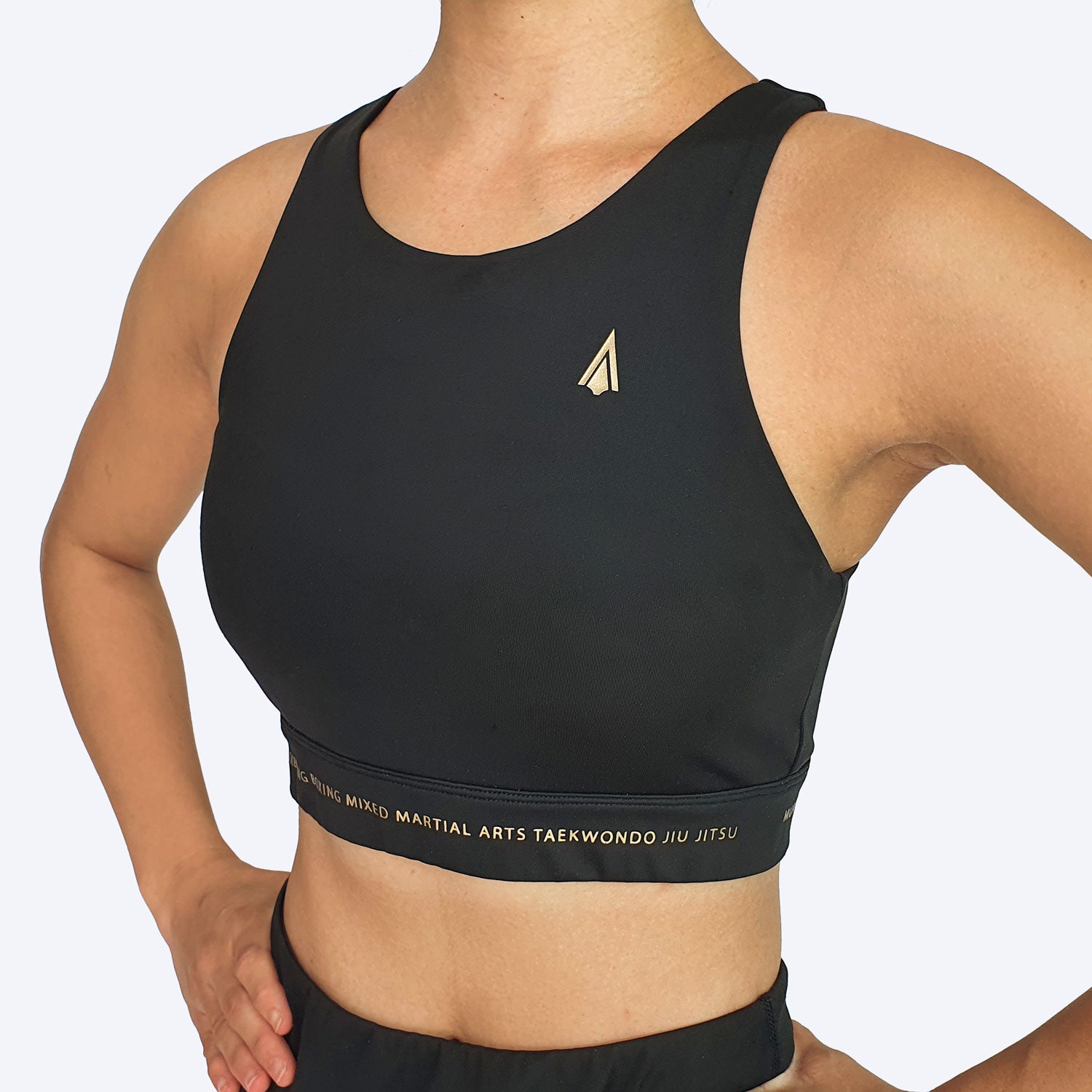 Combined Black Workout Top Atenea / Women's Sports Tops / Athletic Tops for  Women