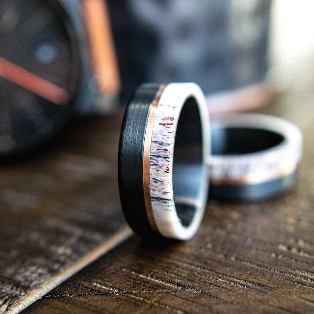 men’s deer antler wedding ring material