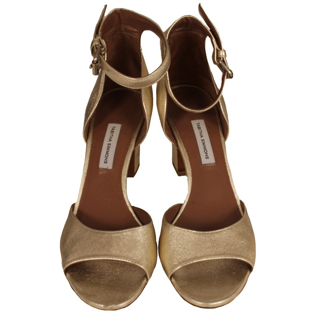 tabitha simmons gold sandals