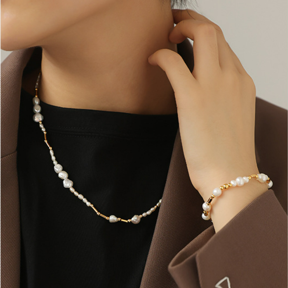Orla Pearl And Chain Gold Filled Necklace | Kiri & Belle | Wolf & Badger