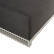 Monaco Modular Sofa Left / Right Arm Section (2pcs) - Dark Grey Fabric / Grey Frame