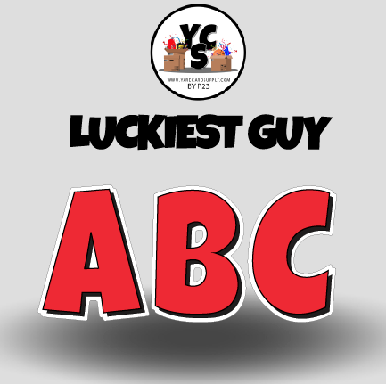 YCS Lucky Guy Solid Alphabet Set - Large