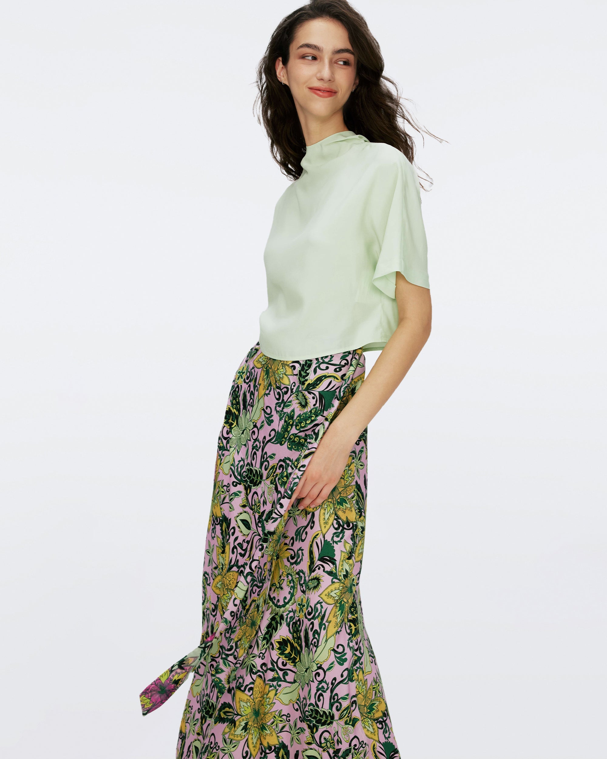 Shop Diane Von Furstenberg Dvf In Garden Paisley Mint Green And Pi