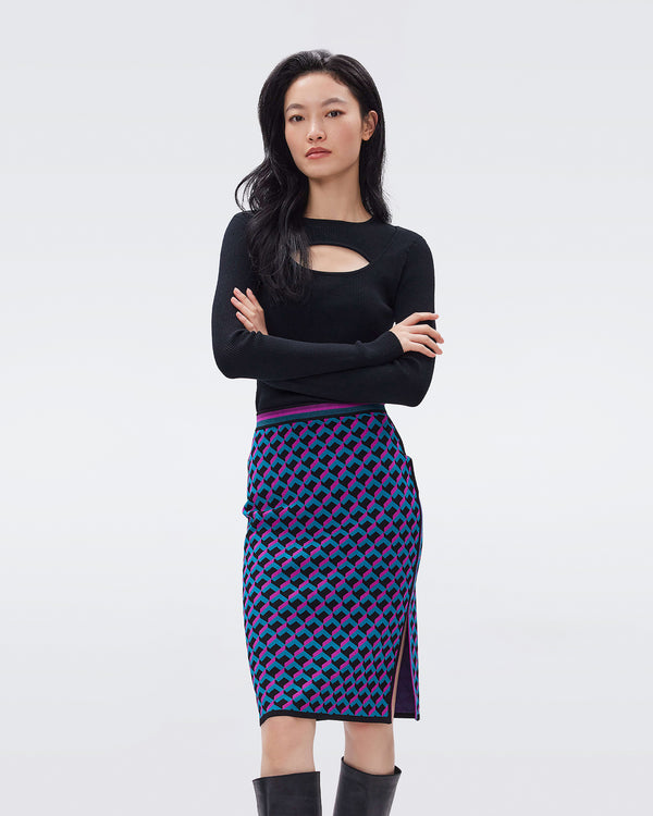 アイテムまでお手頃な Ameri IMANE JACQUARD WRAP SKIRT | www.barkat.tv