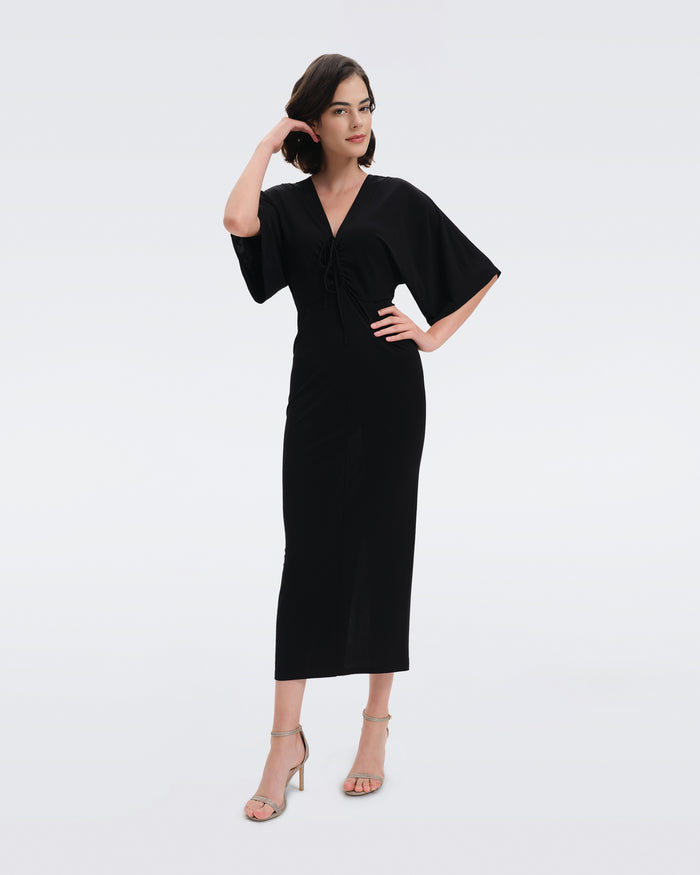 Diane von Furstenberg Black and Navy Bridget Bodycon Dress