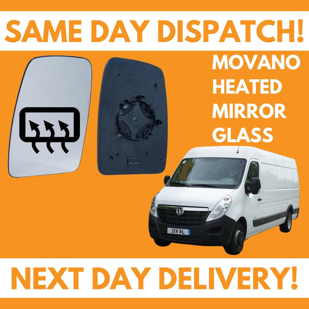 Renault Master 2010-2020 Heated Door Wing Mirror Glass UK Left Passenger  Side