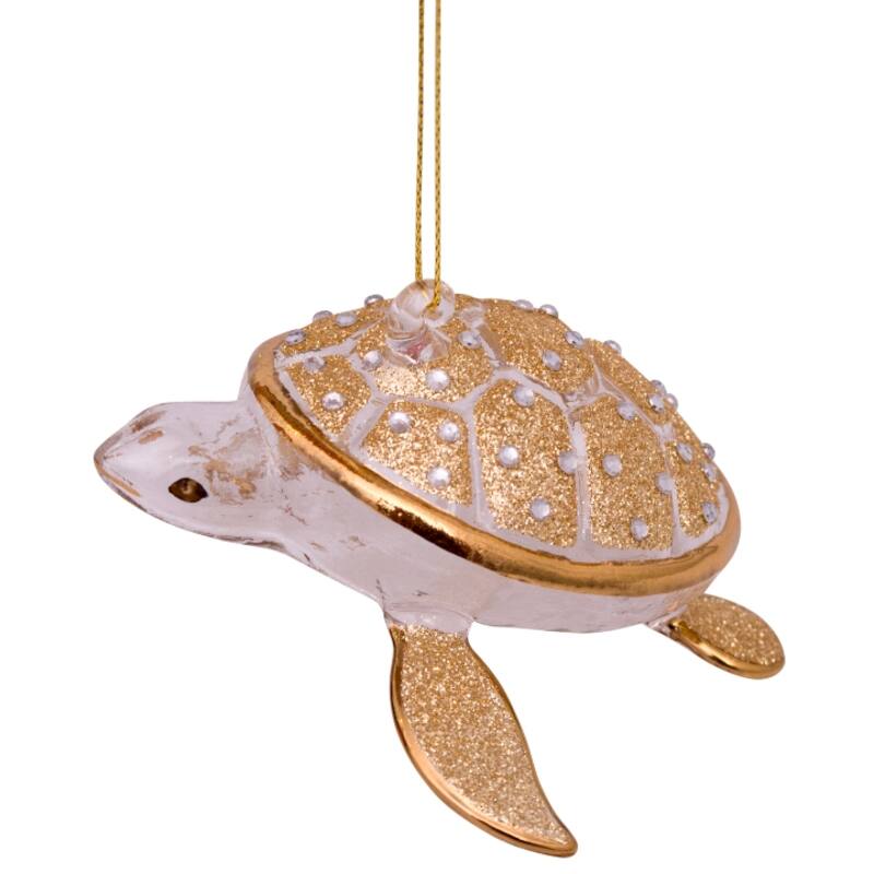 dreigen verontschuldigen Stiptheid Glazen kerst decoratie gouden schildpad met diamanten – Vandaag concept  store
